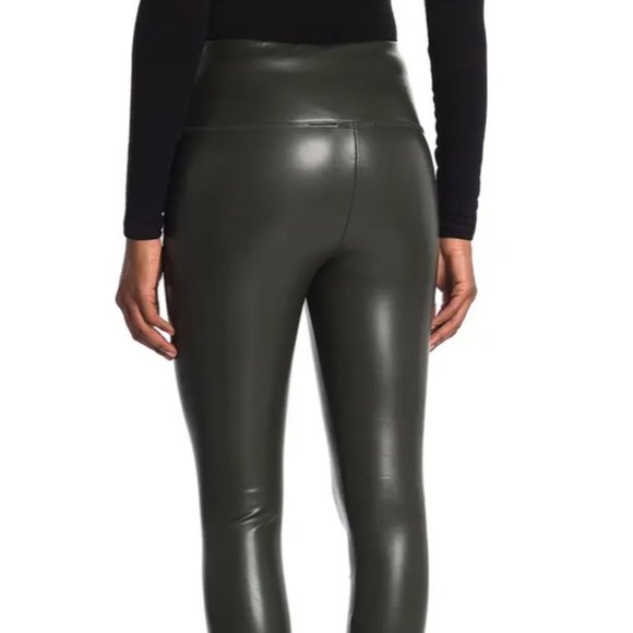 Nordstrom Pants - Highwaisted Olive Green Vegan Leather Pant